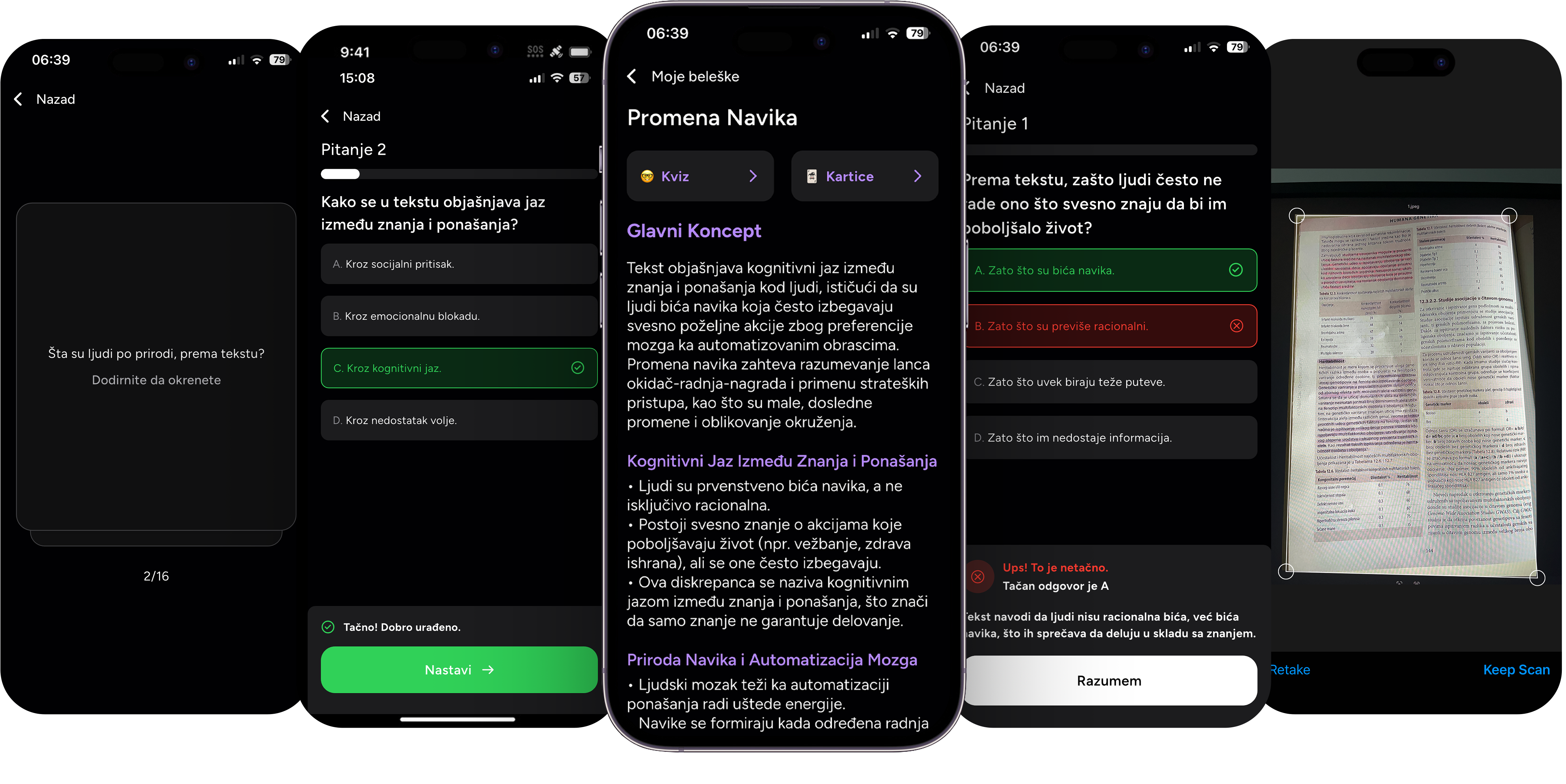 Akademus App Preview - Skeniraj udžbenik i generiši materijale